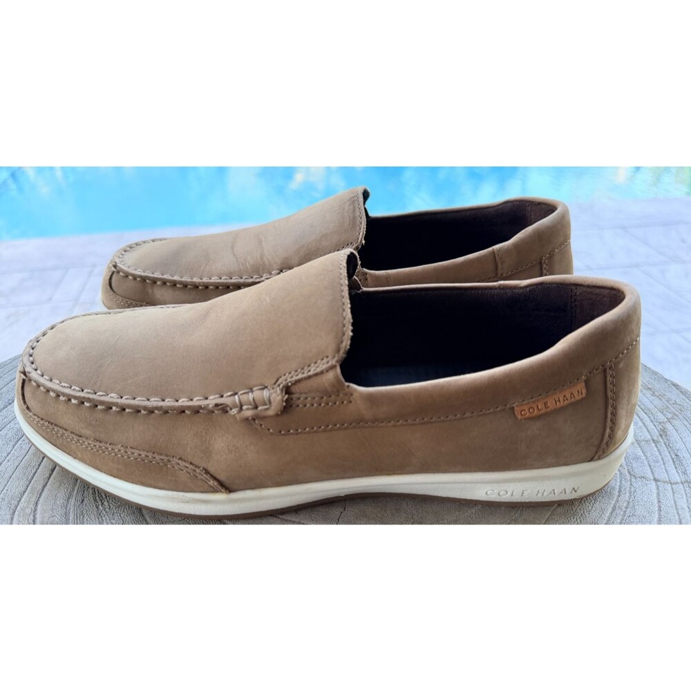 Cole Haan Loafers Mens 9.5 Brown Leather Casual Shoes C27826